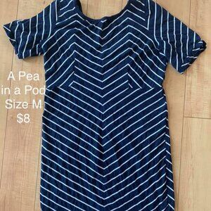 Pea in a Pod Maternity Dress Striped Size Medium